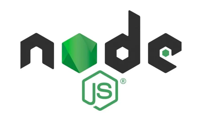 Representação detalhada do motor V8 do Node.js com arquitetura de event loop assíncrona em fundo tecnológico azul 