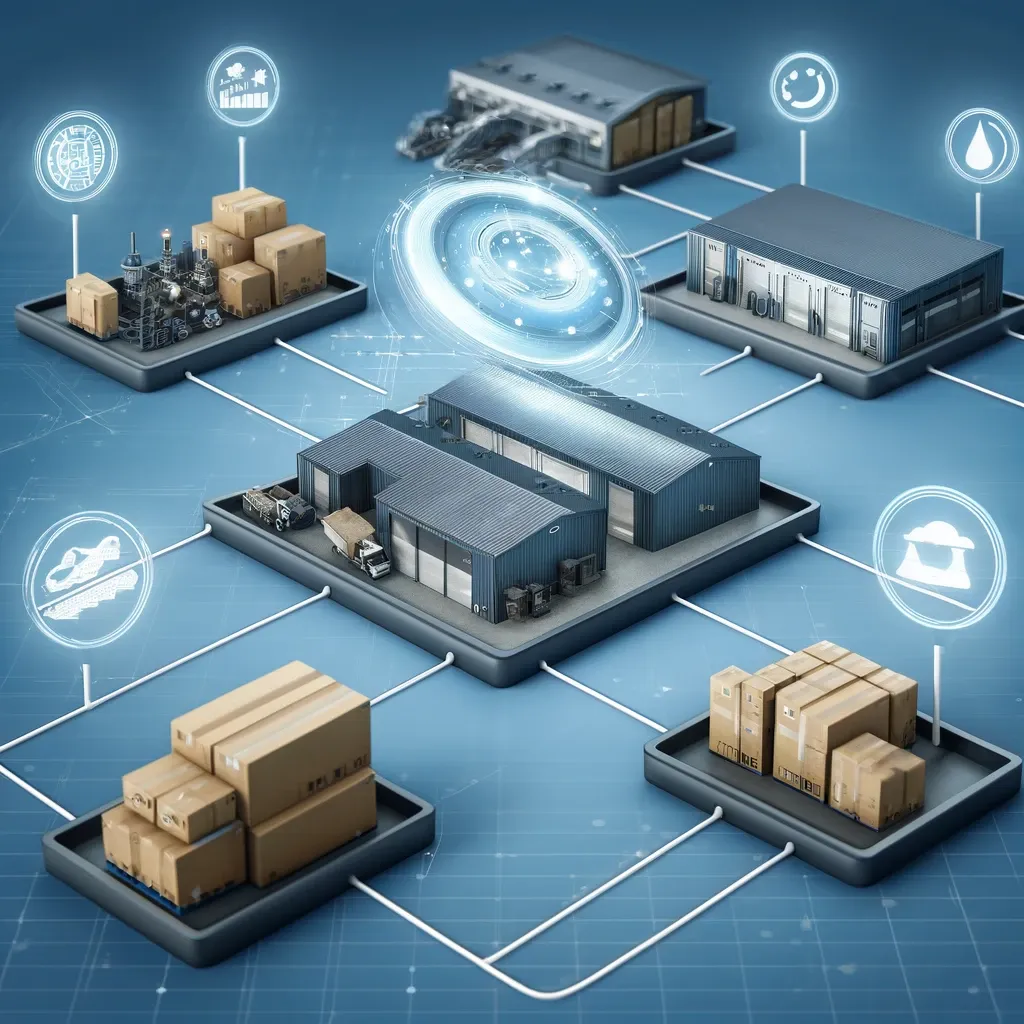 Vários centro de distribuição integrados ao e-commerce