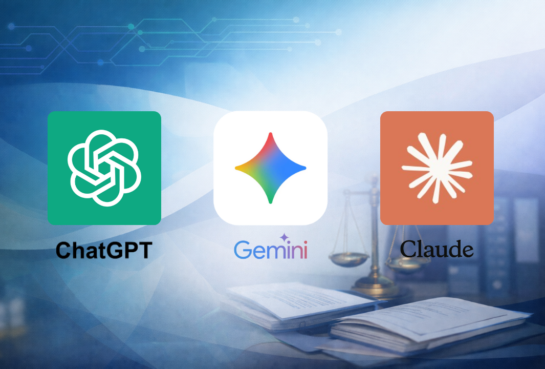 Comparação visual com as logos do chatgpt, gemini e claude em um escritório moderno 