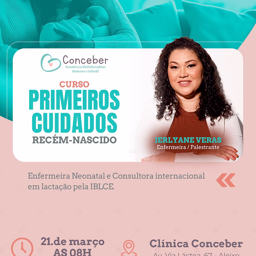 Curso Primeiros Cuidados com Recém-Nascido será realizado em Manaus no dia 25/04/2026
