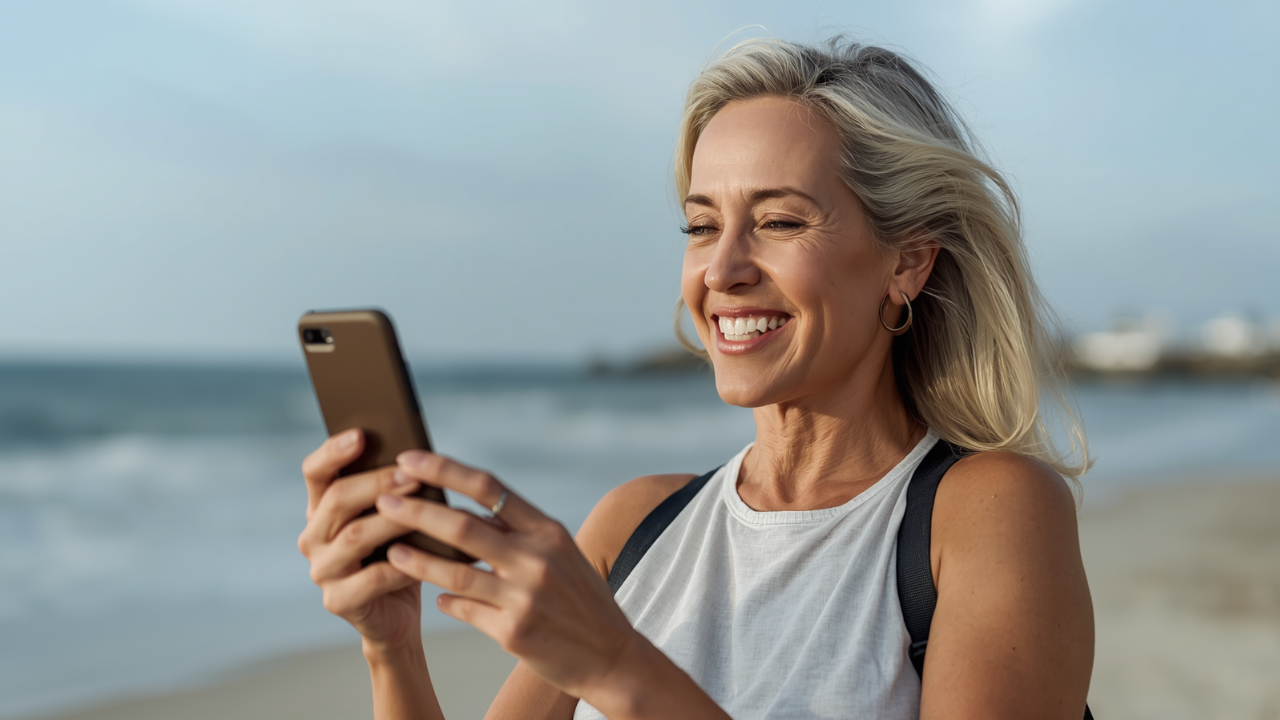 Profissional maduro falando para pequena audiência online visível em telão com poucos ícones de seguidores 