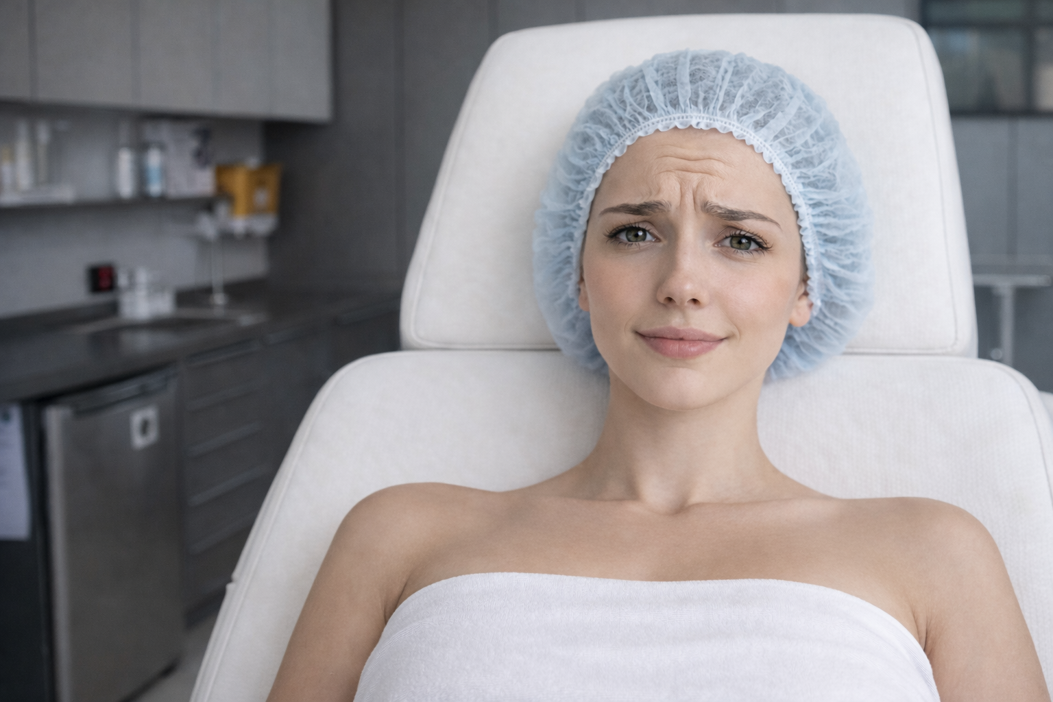 Ilustração conceitual de toxina botulínica e áreas de tratamento facial 