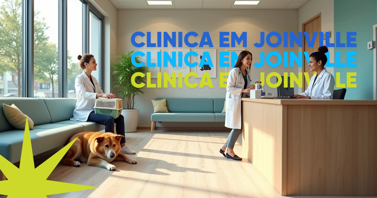 Tutor com cachorro e gato em sala de espera de clínica veterinária moderna 