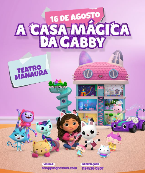 A Casa Mágica da Gabby chega a Manaus com espetáculo infantil repleto de música, aventura e interação